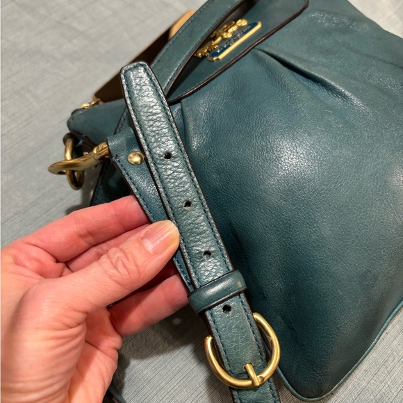 Coach Dark Teal 41980 Leather Crossbody Bag - Picture 6 of 13